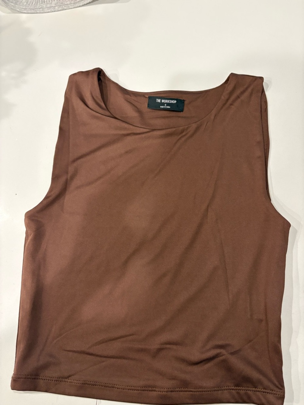 Workshop Republic Clothing Chocolate Brown Sleeveless Tank